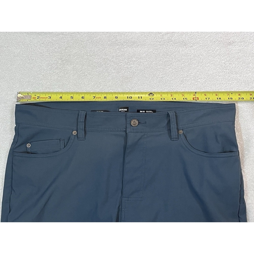 Prana Brion II Slim Fit Pant Men's 38x32 Blue Gray Hiking Stretch Chino 1965551 - Picture 7 of 8